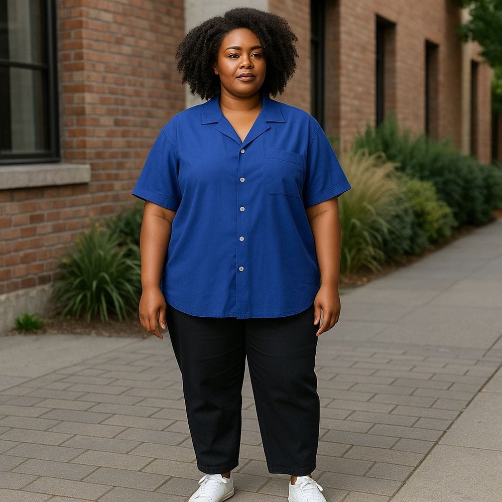Saks Fifth Avenue Blue Casual Button Down Shirt